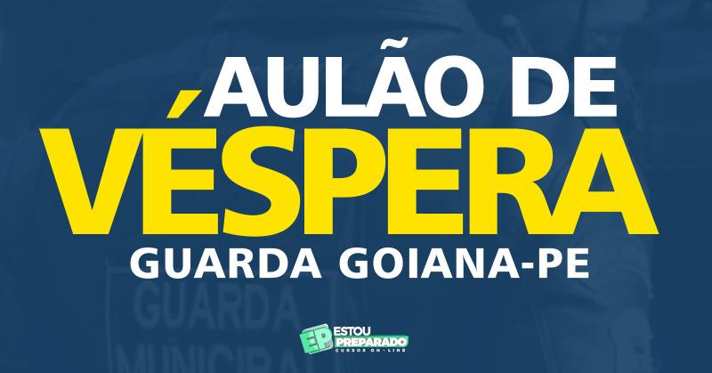 BAIXE TODOS PDFs DA REVISÃO!Provas do Concurso Guarda Municipal Goiana-PE ocorrem neste domingo (08)