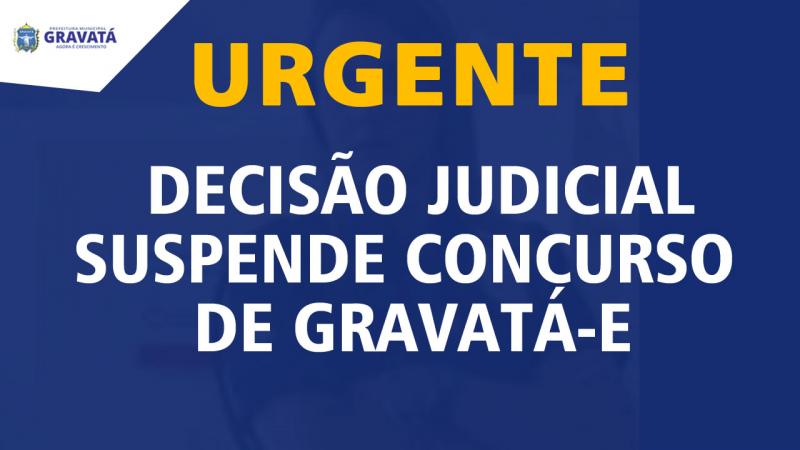 Por decisão Judicial, concurso público da prefeitura de Gravatá é suspenso