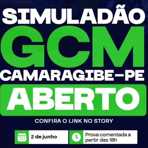 Concurso GCM Camaragibe-PE: baixe simuladão gratuito e acompanhe correção